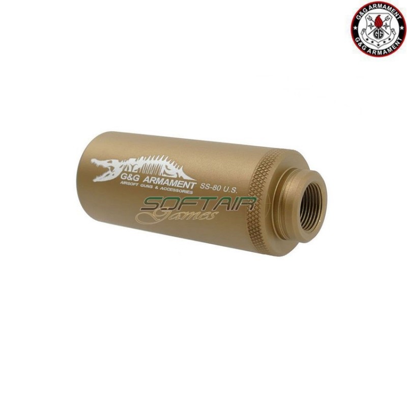 Silenziatore ss-80 crocodile BRONZE 80mm CCW g&g (gg-01032-1)