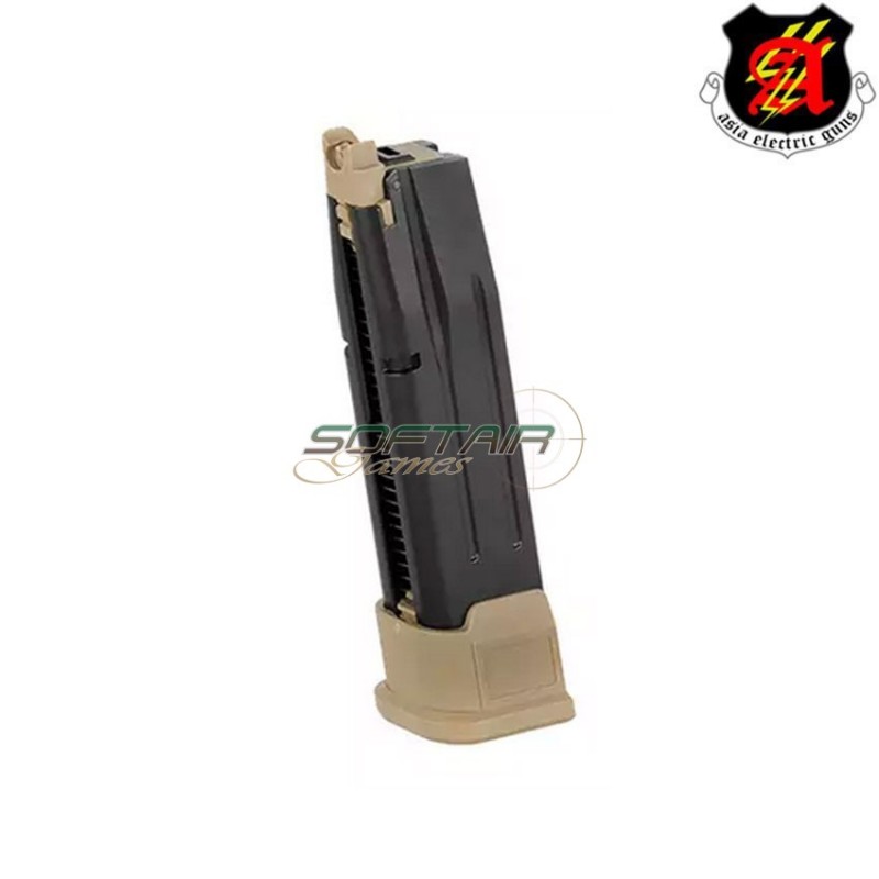 CO2 magazine 25bb TAN base for sig sauer P320 F17 M17 aeg (aeg-f17co2mag-tan)