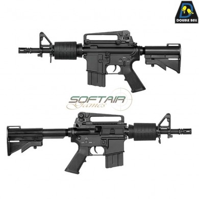 Electric rifle CAR-15 SMG n23 BLACK full metal double bell (db-087)