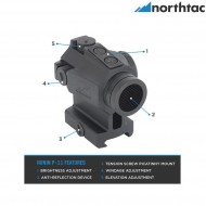 Ronin P11 1x20mm 2 MOA Red Dot Sight northtac (nor-ronin-p11/35373)