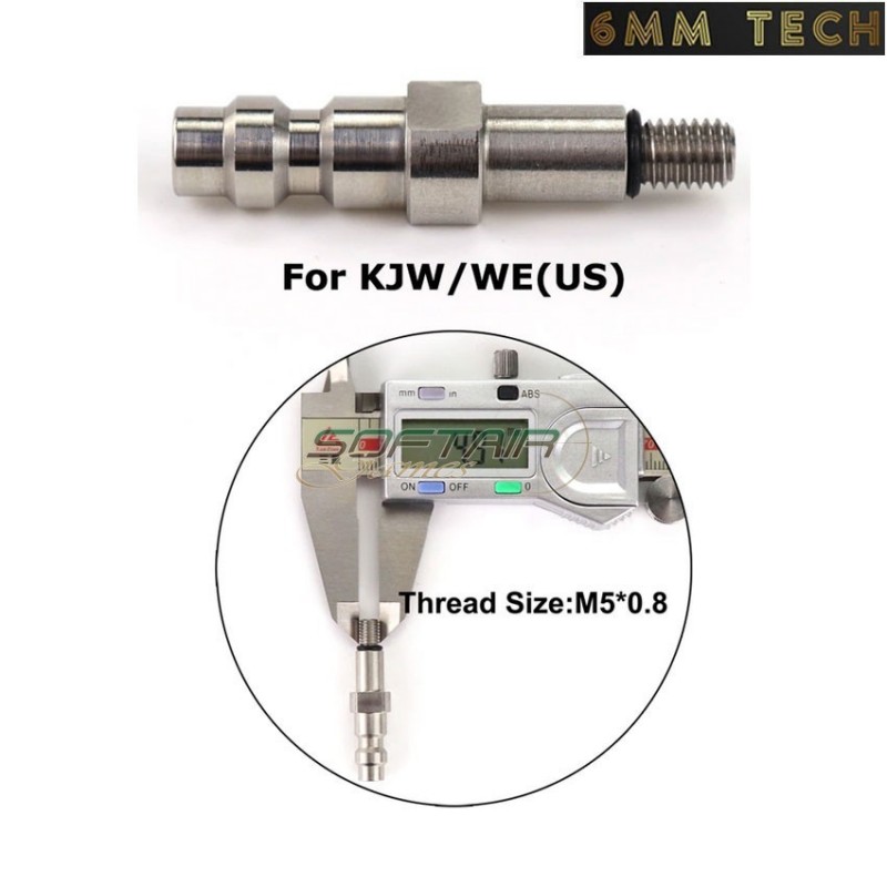 HPA valve adapter for KJW/WE magazines 6MM TECH  (6mmt-42-kjw/we)