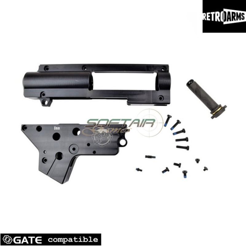 New Gearbox Shell Split Silver Cnc Qsc V2 8mm Retroarms (ra-7066)