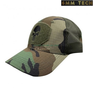 Baseball cap PUNISHER style WOODLAND 6MM TECH (6mmt-18-wd)