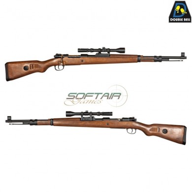 Spring rifle wwii kar98k shell ejecting REAL WOOD + scope double bell (db-031928)