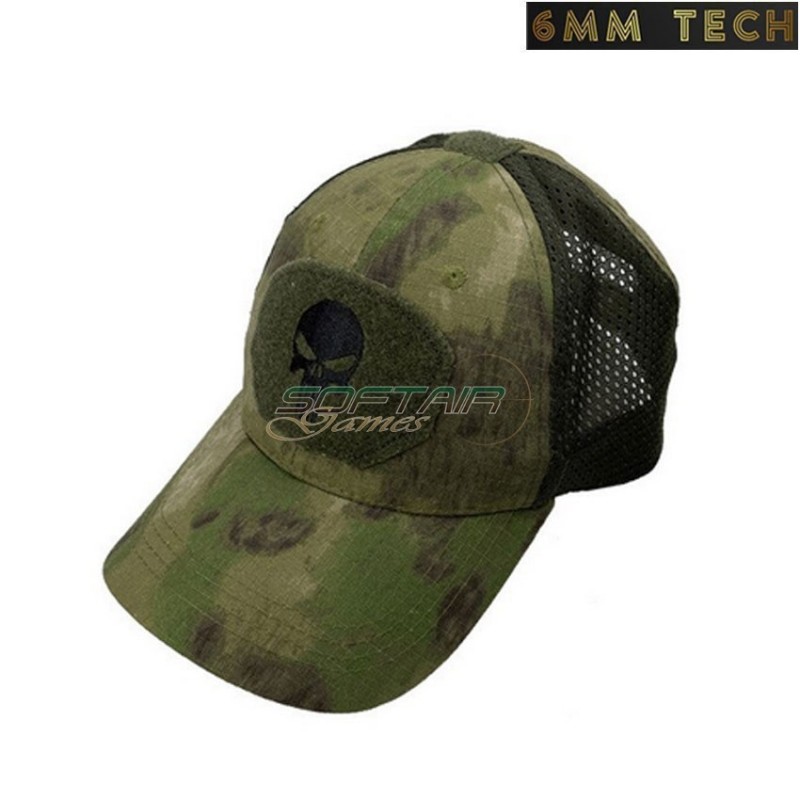 Baseball cap PUNISHER style ATACS FOLIAGE GREEN 6MM TECH (6mmt-18-atfg)