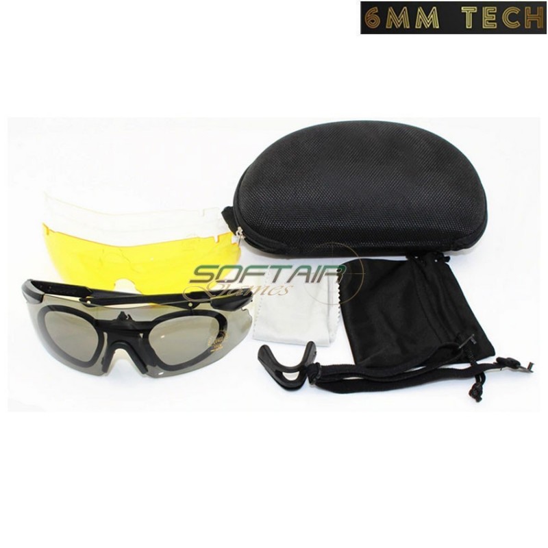 Kit occhiale MARINE style NERO 6MM TECH (6mmt-48-bk)