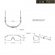 Kit occhiale MARINE style NERO 6MM TECH (6mmt-48-bk)