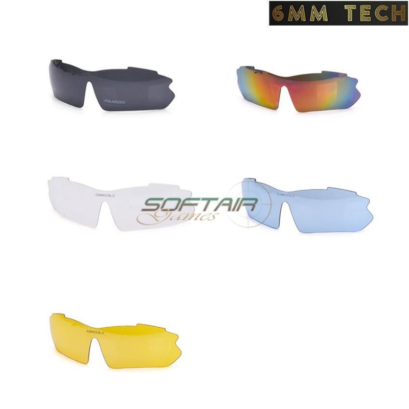 Kit occhiale CYCLE style NERO 6MM TECH (6mmt-49-bk)