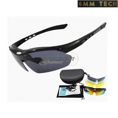 Kit occhiale CYCLE style NERO 6MM TECH (6mmt-49-bk)