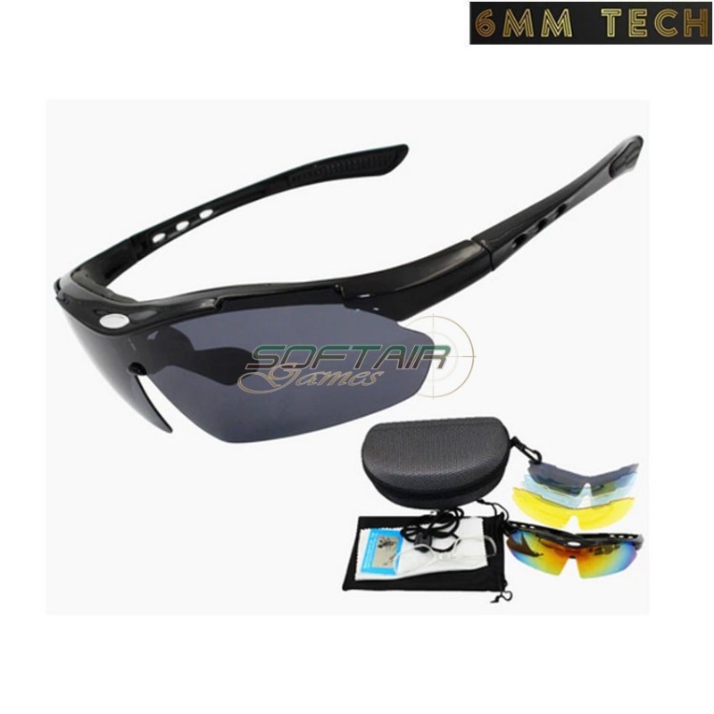 CYCLE style google kit BLACK 6MM TECH (6mmt-49-bk)