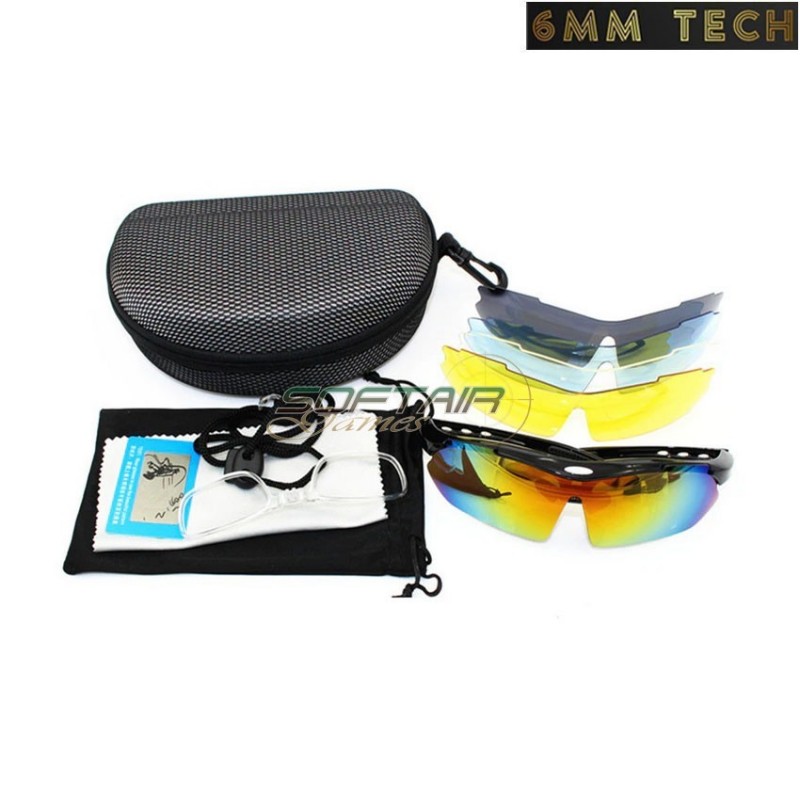 Kit occhiale CYCLE style NERO 6MM TECH (6mmt-49-bk)