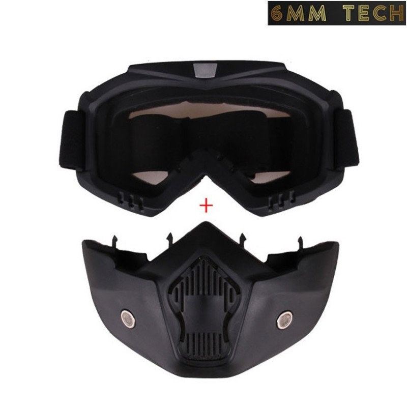 Speedsoft style BLACK mask BLACK lens 6MM TECH (6mmt-11-bk)