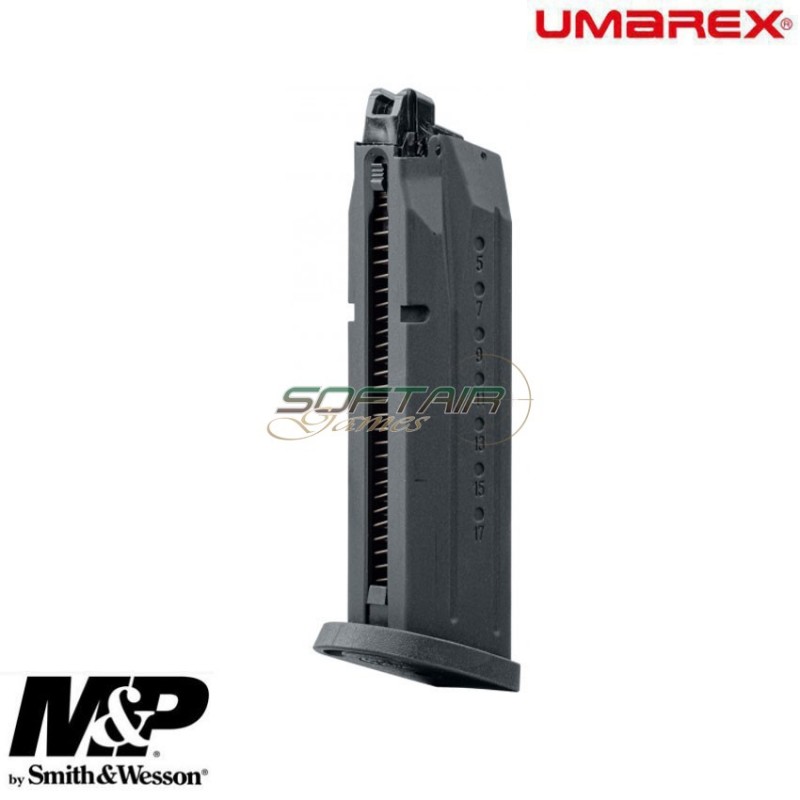 Caricatore a GAS 22bb NERO per s&w m&p9 umarex (um-2.6454.1) Caricatore a GAS 22bb NERO per s&w m&p9 umarex (um-2.6454.1)