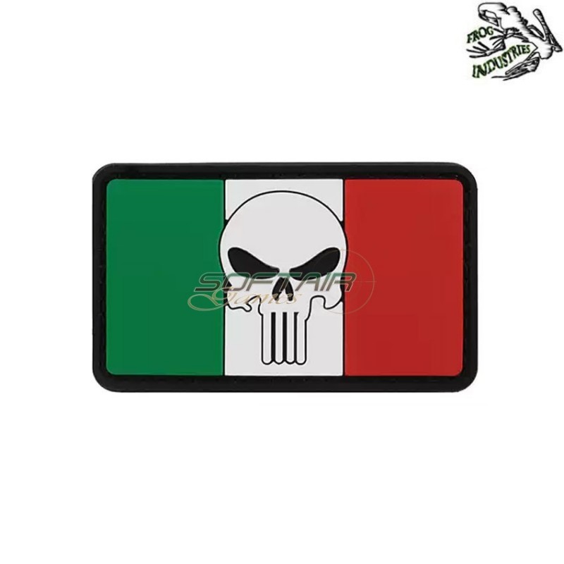 Patch 3d pvc bandiera skull ITALIA frog industries® (fi-ita-skull-flag)