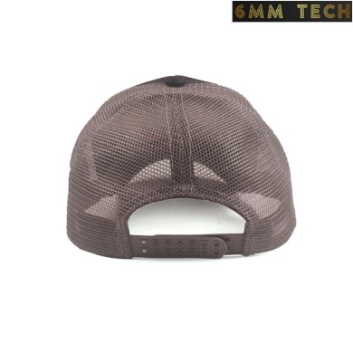 Baseball cap NASA style con retina NERO/GRIGIO 6MM TECH (6mmt-53-bkgr)