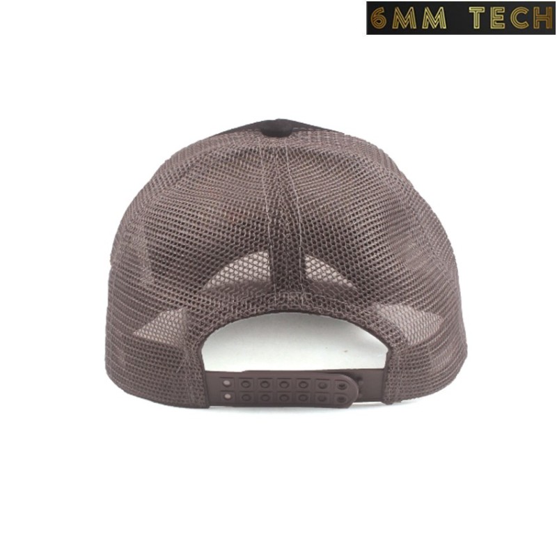 Baseball cap NASA style con retina NERO/GRIGIO 6MM TECH (6mmt-53-bkgr)