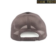 Baseball cap NASA style BLACK/GREY with net 6MM TECH (6mmt-53-bkgr)
