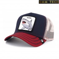 Baseball cap SHARK style NAVY RED 6MM TECH (6mmt-54-nr)
