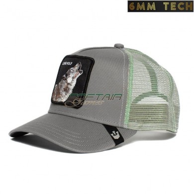 Baseball cap LONE WOLF style GREY 6MM TECH (6mmt-55-gr)