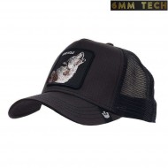 Baseball cap LONE WOLF style BLACK 6MM TECH (6mmt-56-bk)