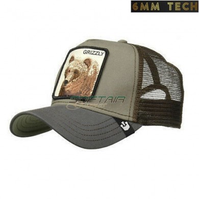 Baseball cap GRIZZLY style GREEN 6MM TECH (6mmt-58-od)