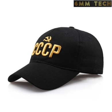 Baseball cap CCCP style BLACK 6MM TECH (6mmt-60-bk)