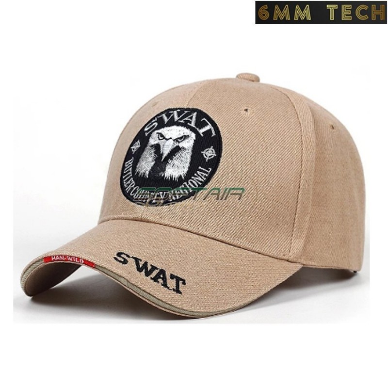 Baseball cap SWAT EAGLE style TAN 6MM TECH (6mmt-70-tan)