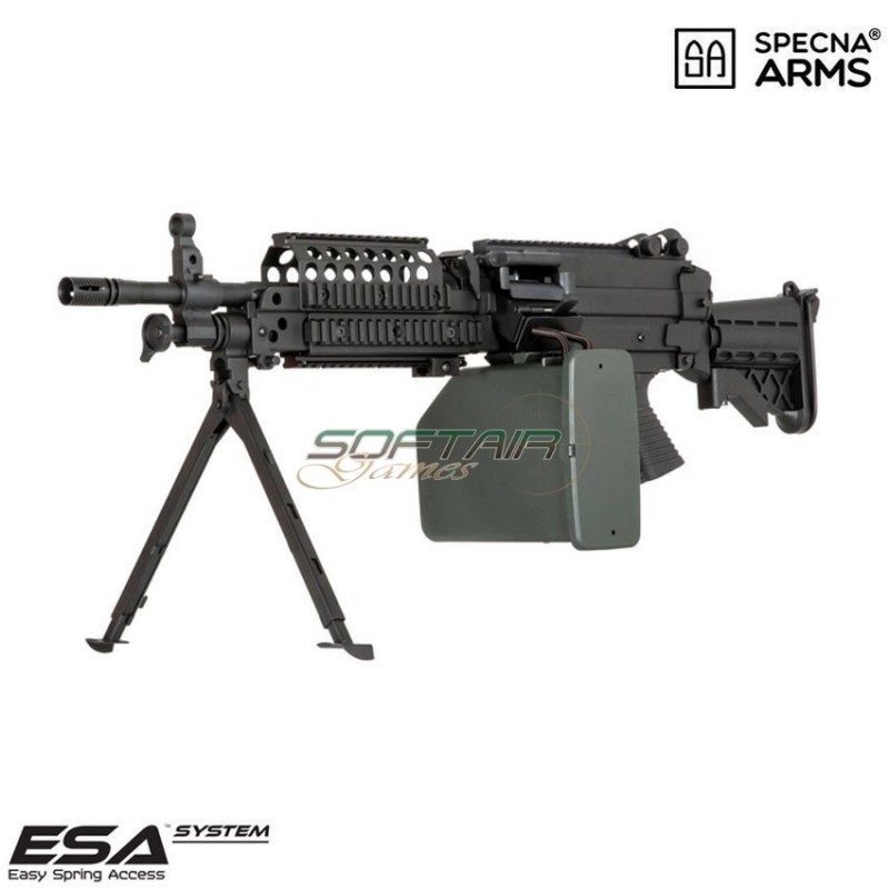 Electric machine gun sa-249 MK46 MOD0 CORE™ black specna arms® (spe-01-028609)