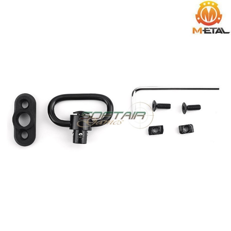 QD sling mount NERO per LC e keymod rail system metal® (me04019-bk)