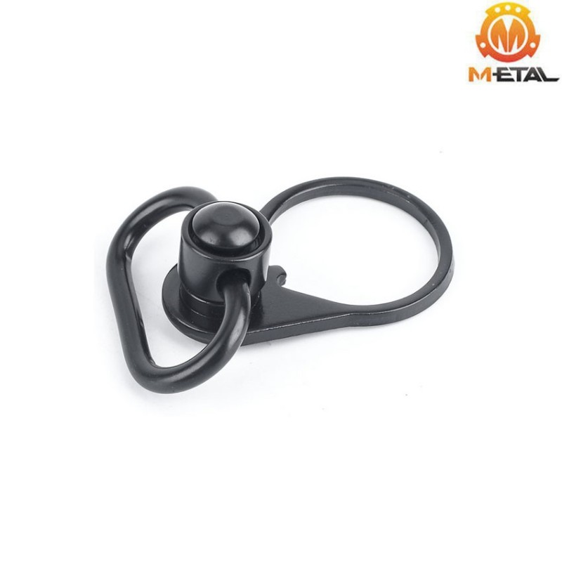 Tactical GBB anello cinghia NERO con QD ring metal® (me04041-bk)