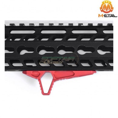 Angled foregrip RED ASC. style hand-Stop keyMod & LC metal® (me06087-red)