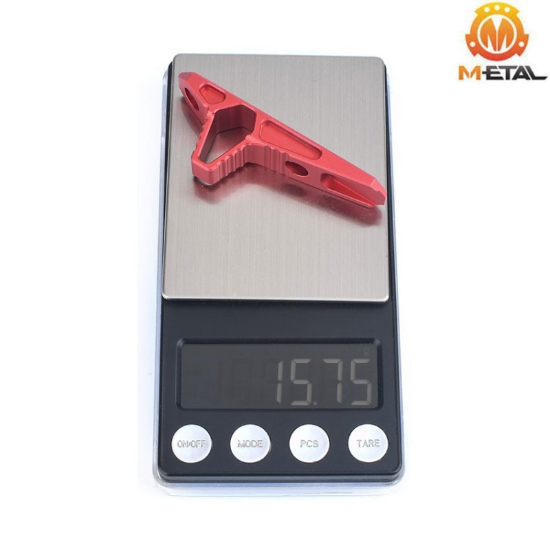Angled foregrip RED ASC. style hand-Stop keyMod & LC metal® (me06087-red)