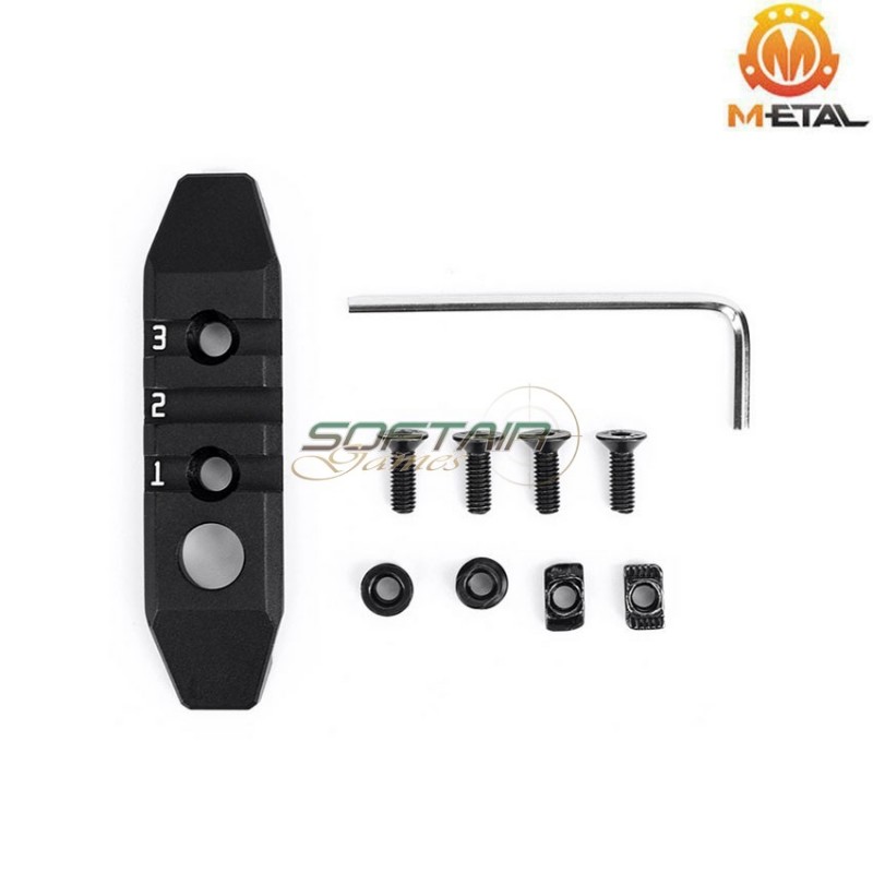 BLACK 3-Slot LC and keymod aluminum rail metal® (me08004-bk)