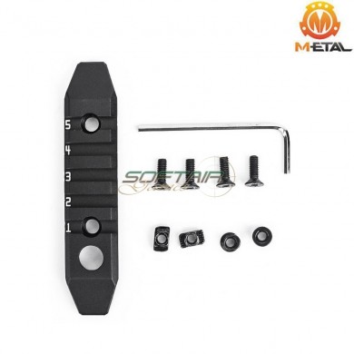 BLACK 5-Slot LC and keymod aluminum rail metal® (me08005-bk)