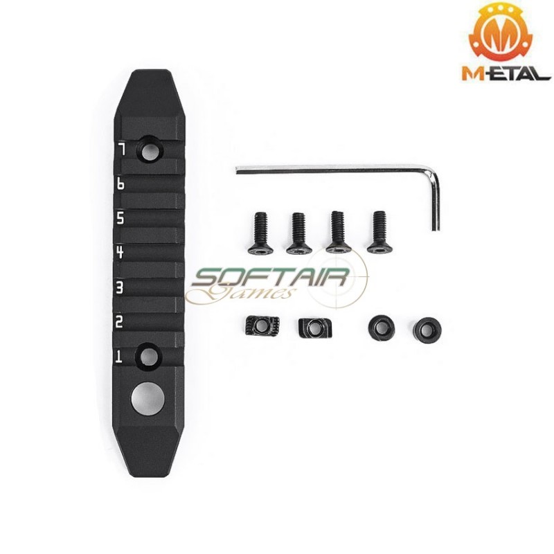 BLACK 7-Slot LC and keymod aluminum rail metal® (me08006-bk)