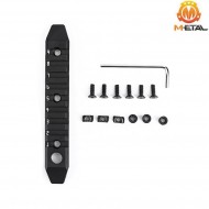 Slitta NERA 9-slot in alluminio per LC e keymod metal® (me08007-bk)