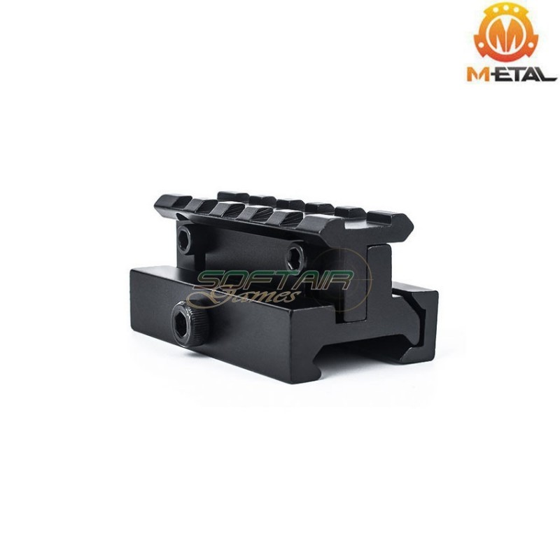 Height and tilt adjustable rail QD mount 5-slot metal® (me09003-bk)