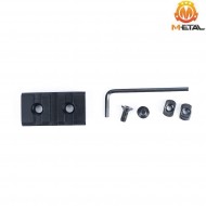 BLACK 3-slot TYPE 2 aluminum rail for LC metal® (me108-bk)