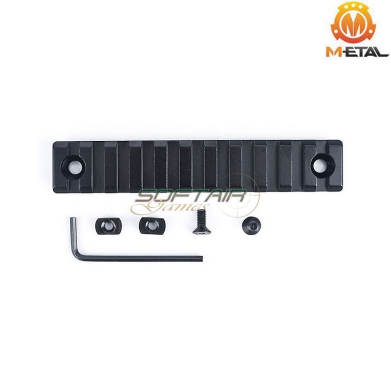 BLACK 11-slot TYPE 2 aluminum rail for LC metal® (me112-bk)