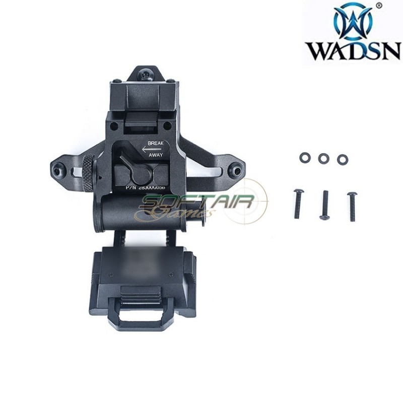 L2G05 NVG fast helmet mount NERO breakaway base wadsn (wm006-bk-lo)