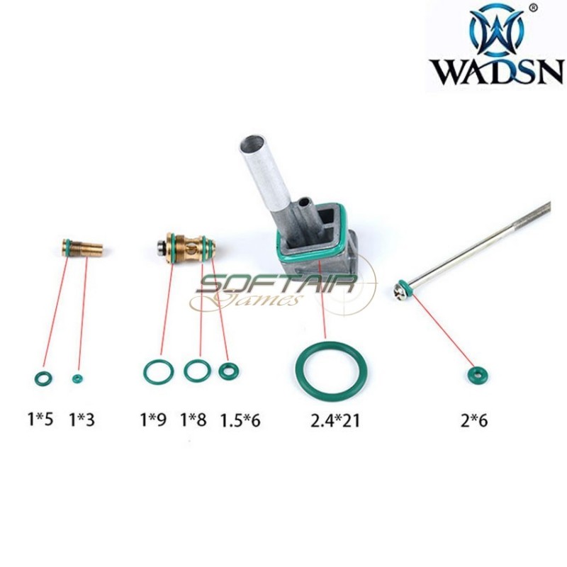 Set 10x ogni fluorine O-RING per pistola GBB wadsn (wcp009) Set 10x ogni fluorine O-RING per pistola GBB wadsn (wcp009)