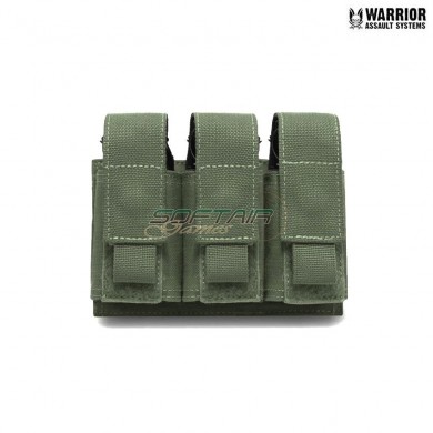 Triple 40mm grenade/flashbang small pouch OLIVE DRAB warrior assault systems (w-eo-t40gp-od)