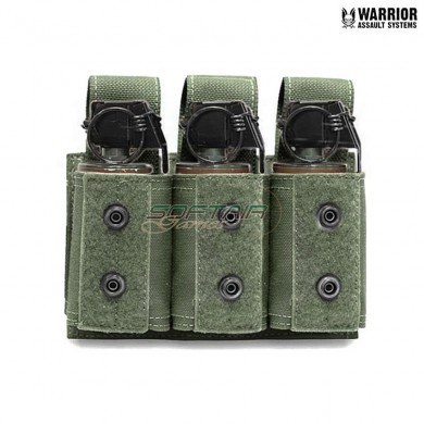 Tasca tripla 40mm granata/piccola flashbang OLIVE DRAB warrior assault systems (w-eo-t40gp-od)