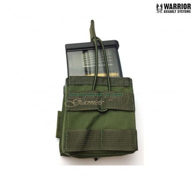 Single short fast open hk417 magazine pouch OLIVE DRAB warrior assault systems (w-eo-smop-417-od)