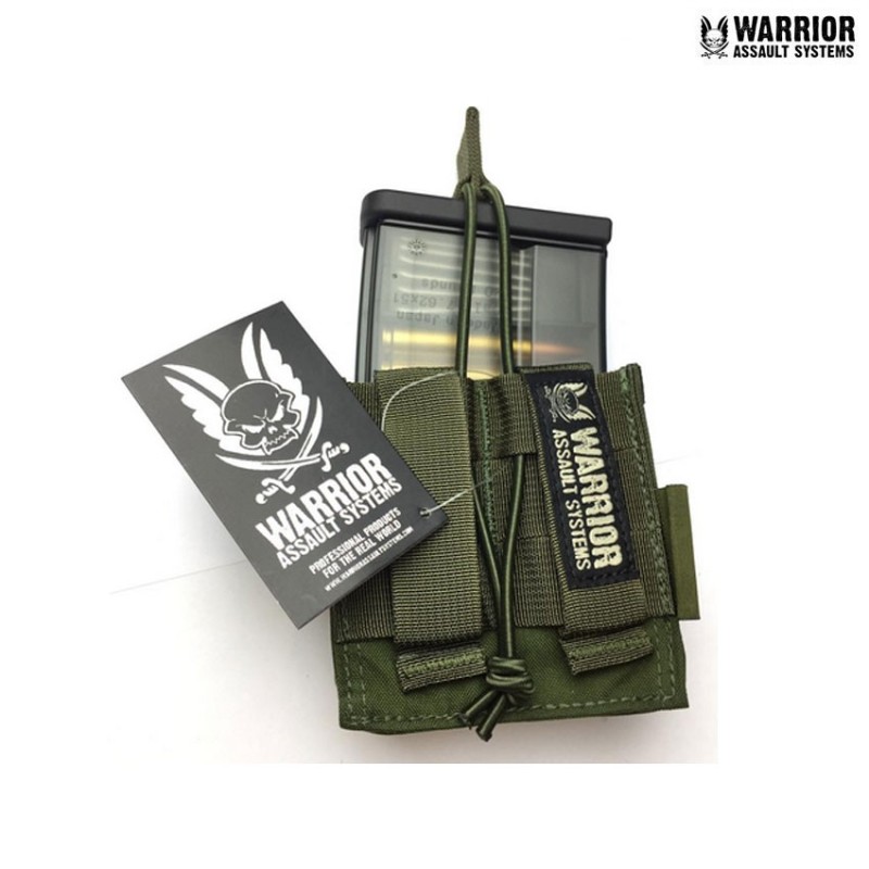 Single short fast open hk417 magazine pouch OLIVE DRAB warrior assault systems (w-eo-smop-417-od)