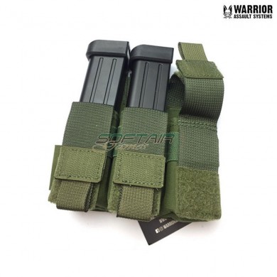 Triple 9mm pistol magazines pouch OLIVE DRAB warrior assault systems (w-eo-tpda-9-od)