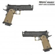 Gas gbb pistol custom 5.1 hi-capa TAN w/costa compensator army™ armament® (arm-r501-tan)
