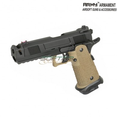 Pistola a gas custom 5.1 hi-capa TAN c/costa compensatore army™ armament® (arm-r501-tan)