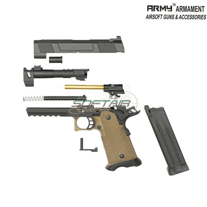 Gas gbb pistol custom 5.1 hi-capa TAN w/costa compensator army™ armament® (arm-r501-tan)