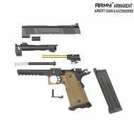 Gas gbb pistol custom 5.1 hi-capa TAN w/costa compensator army™ armament® (arm-r501-tan)